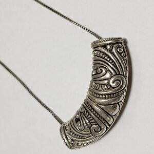 925 Necklace Women's 16" Southwestern Western Double Sided Boho